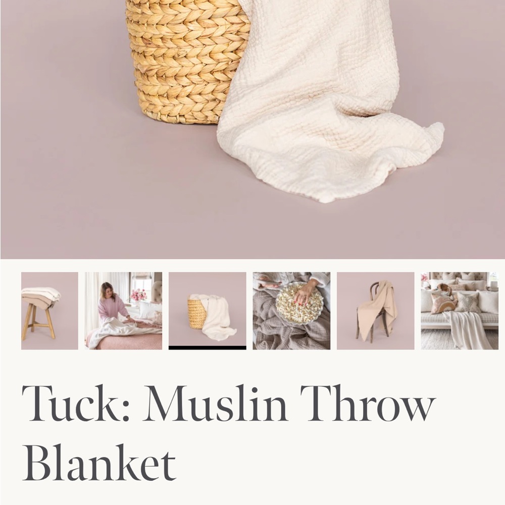Muslin Throw Blanket - Cream from THE JILLY BOX SPRING ‘25